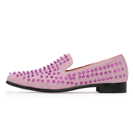 AOMISHOES™ Pink Rivet Dress Shoes 9180