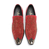 AOMISHOES™ Strass Bruciati Metal Tip Shoes 9115