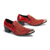 AOMISHOES™ Strass Bruciati Metal Tip Shoes 9115