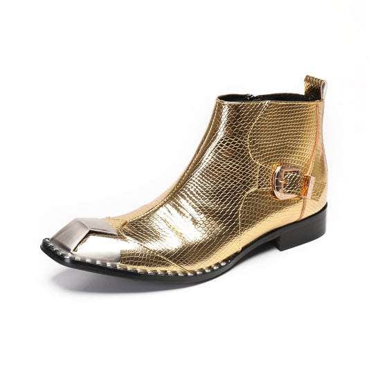 AOMISHOES™ Serpente D'oro Ankle Boots 9202