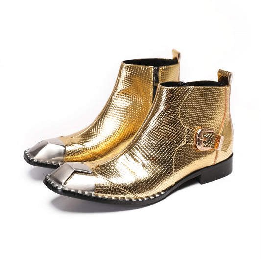 AOMISHOES™ Serpente D'oro Ankle Boots 9202