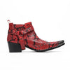 AOMISHOES™ Red Snake Rivet Metal Tip Shoes #4081