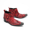 AOMISHOES™ Red Snake Rivet Metal Tip Shoes #4081