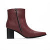 AOMISHOES™ Burgundy Snake Leather Party Chelsea Boot #4082