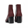 AOMISHOES™ Burgundy Snake Leather Party Chelsea Boot #4082