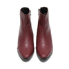 AOMISHOES™ Burgundy Snake Leather Party Chelsea Boot #4082