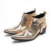 AOMISHOES™ Gold Rivet Party high-heeled boots #4083