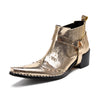 AOMISHOES™ Gold Rivet Party high-heeled boots #4083