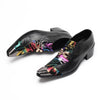 AOMISHOES™ Black Graffiti Metal Tip Shoes #4085