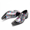 AOMISHOES™ Colorful Snake Pattern Metal Tip Shoes #4087