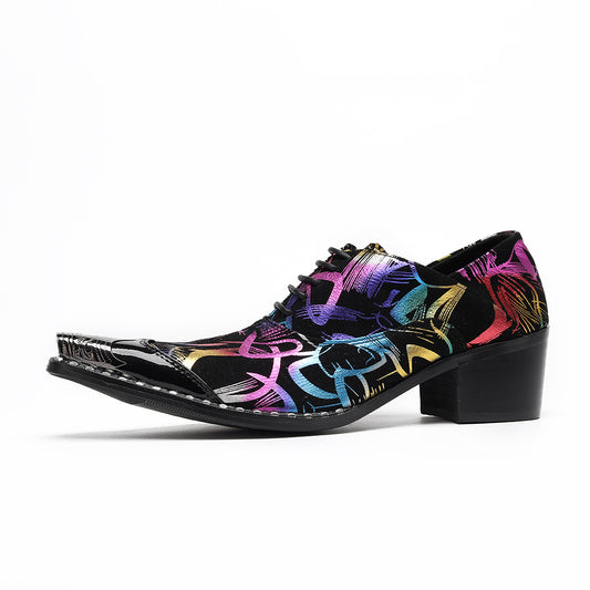 AOMISHOES™ Colorful Pointed Metal Tip Shoes #4096