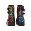 AOMISHOES™ Colorful Geometric Grid Party high-heeled boots #4076