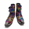 AOMISHOES™ Colorful Geometric Grid Party high-heeled boots #4076