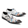 AOMISHOES™ Colorful Graffiti Double Buckle Metal Tip Shoes #4079