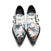 AOMISHOES™ Colorful Graffiti Double Buckle Metal Tip Shoes #4079