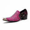 AOMISHOES™ Pink Diamond Metal Tip Shoes #4080