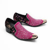 AOMISHOES™ Pink Diamond Metal Tip Shoes #4080