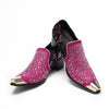 AOMISHOES™ Pink Diamond Metal Tip Shoes #4080