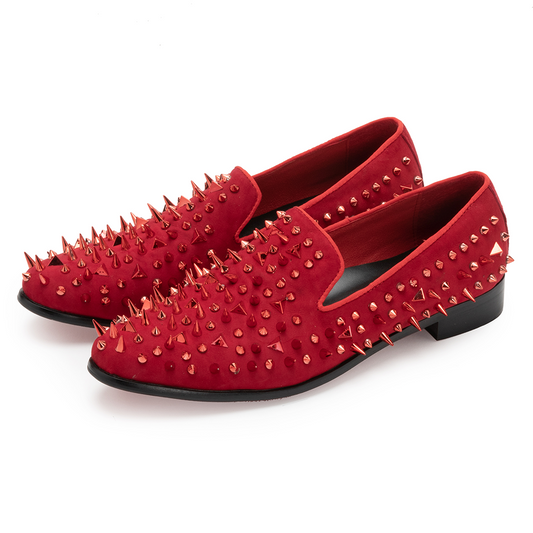 AOMISHOES™ Red Rivet Dress Shoes 9178