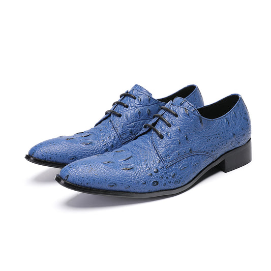 AOMISHOES™_Blue_Crocodile_Dress_Shoes_4041_Party_Wear_AOMISHOES™