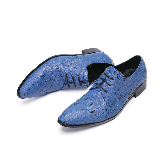 AOMISHOES™_Blue_Crocodile_Dress_Shoes_4041_Party_Wear_AOMISHOES™