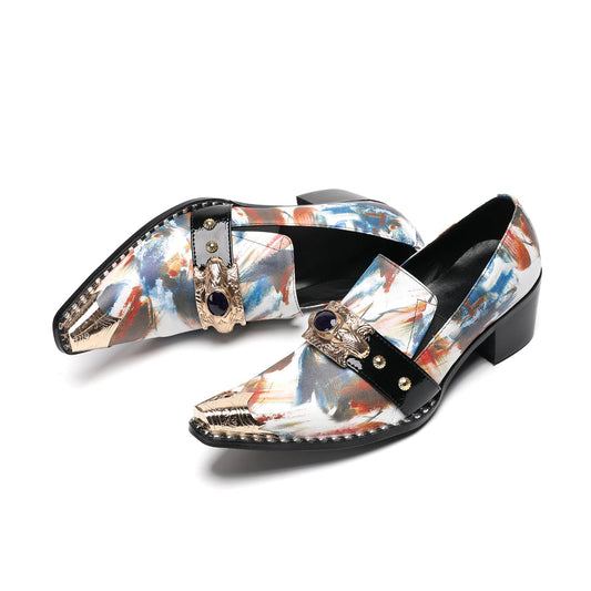 AOMISHOES™_Gorgeous_Luxury_Metal_Tip_Shoes_#4043_Party_Wear