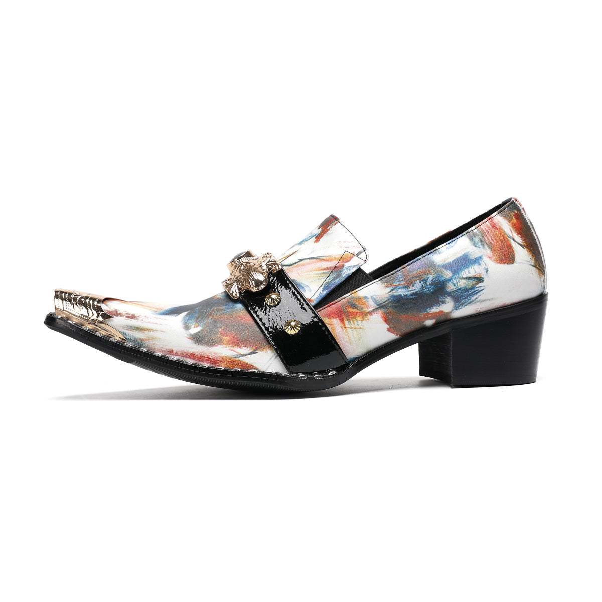 AOMISHOES™_Gorgeous_Luxury_Metal_Tip_Shoes_#4043_Party_Wear