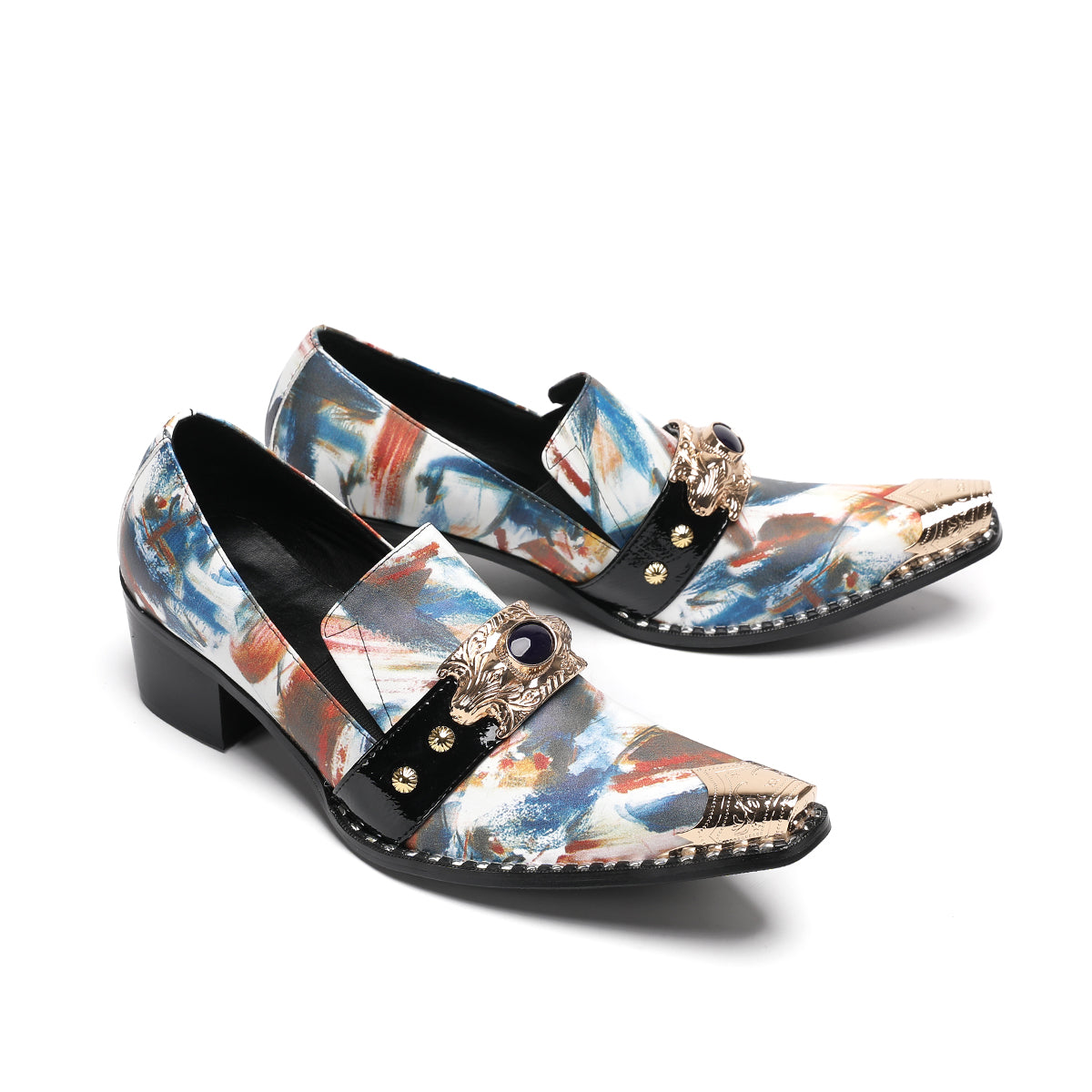 AOMISHOES™_Gorgeous_Luxury_Metal_Tip_Shoes_#4043_Party_Wear