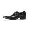AOMISHOES™_Classic_Black_Metal_Tip_Shoes_#4044_Party_Wear_AOMISHOES™