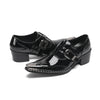 AOMISHOES™_Classic_Black_Metal_Tip_Shoes_#4044_Party_Wear_AOMISHOES™
