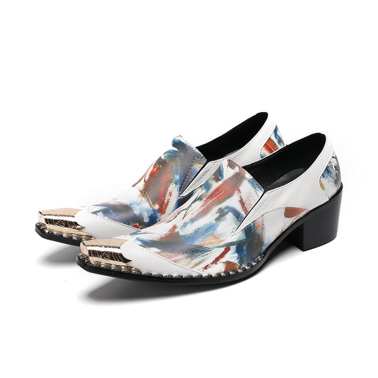 AOMISHOES™_Abstract_Elegant_Metal_Tip_Shoes_#4047_Party_Wear