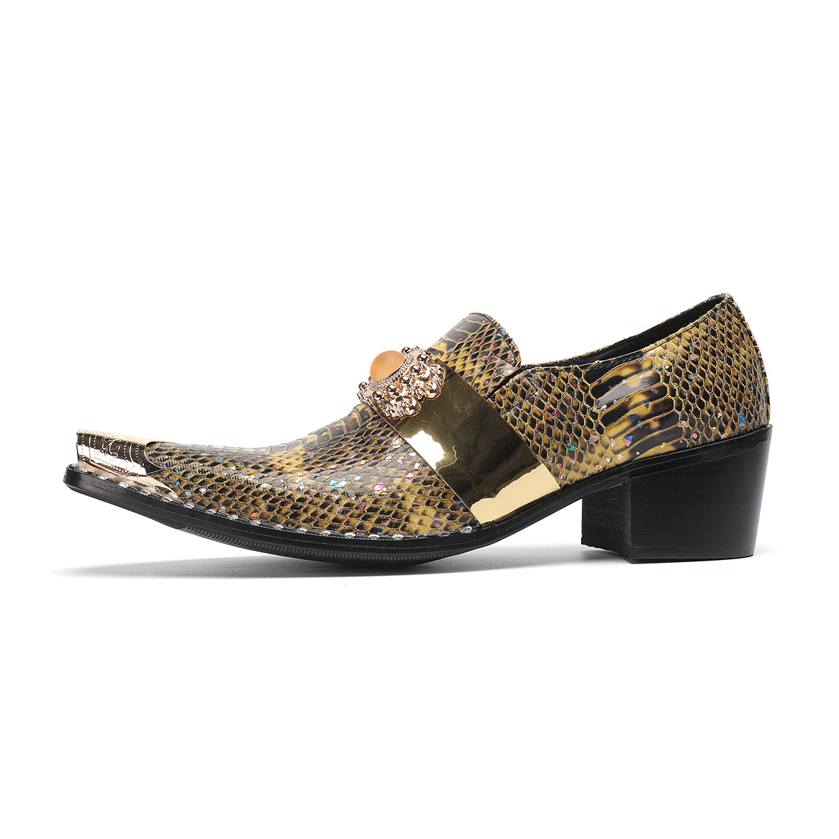 AOMISHOES_Luxury_Snake_Metal_Tip_Shoes_4048_Party_Wear