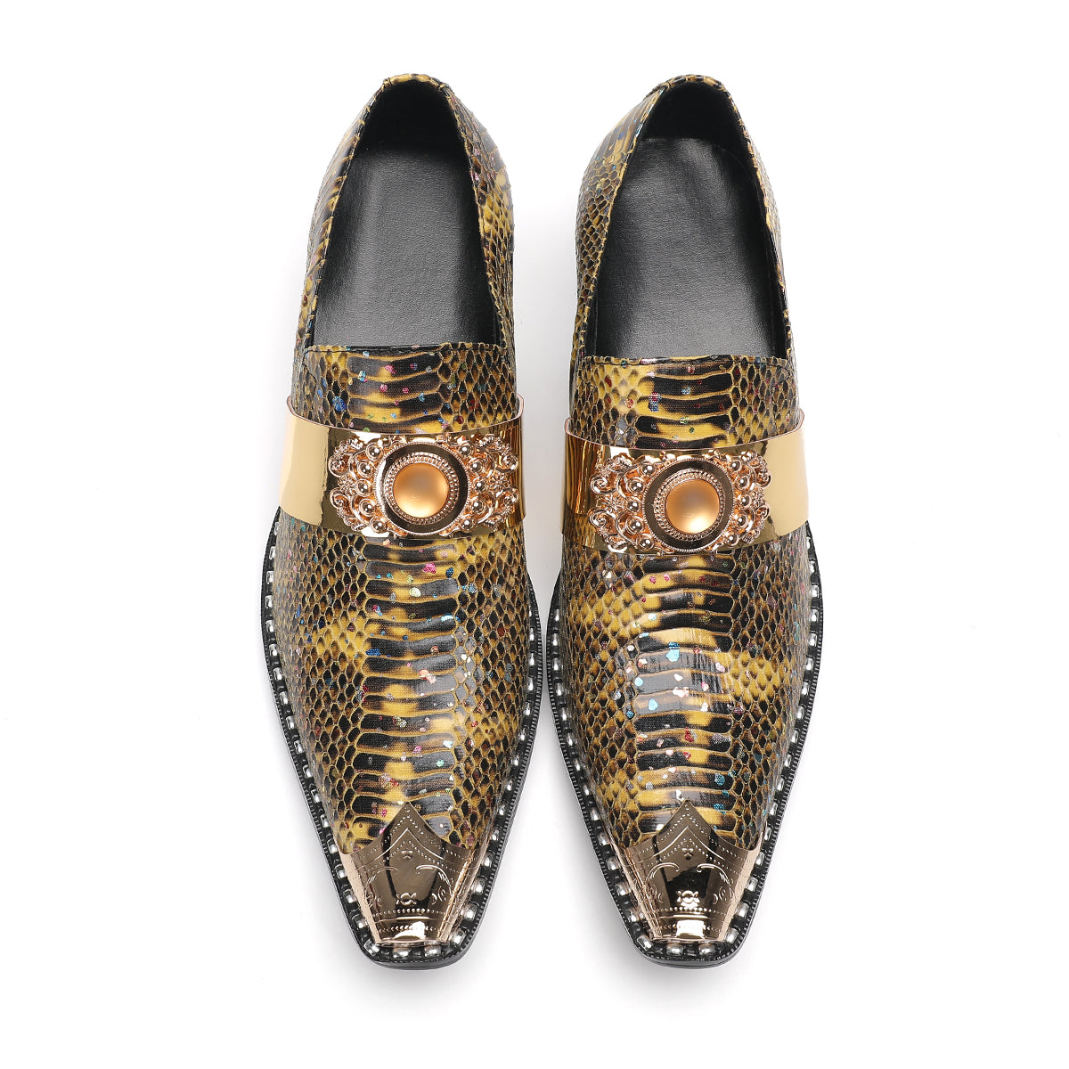 AOMISHOES_Luxury_Snake_Metal_Tip_Shoes_4048_Party_Wear