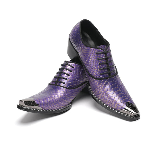 AOMISHOES™_Purple_Snake_Dress_Shoes_4050_Party_Wear_AOMISHOES™