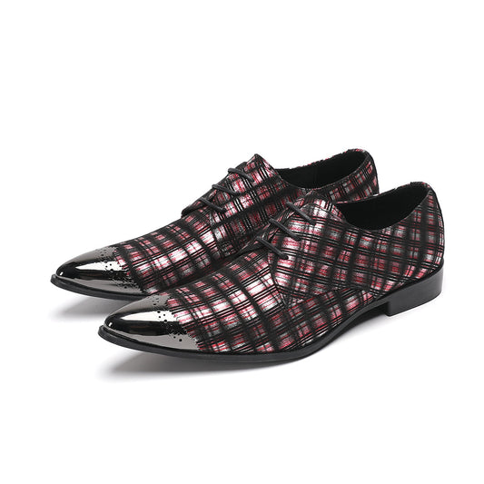 AOMISHOES™_Classic_Checked_Dress_Shoes_#4051_Party_Wear_AOMISHOES™