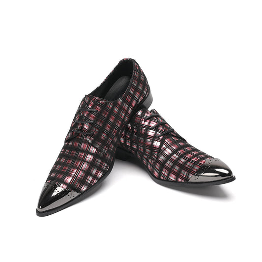 AOMISHOES™_Classic_Checked_Dress_Shoes_#4051_Party_Wear_AOMISHOES™