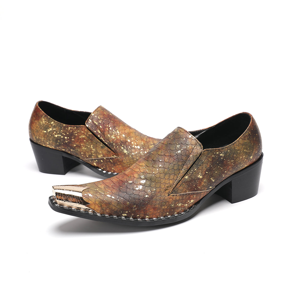 AOMISHOES™_Metal_Fashion_Metal_Tip_Shoes_#4053_Party_Wear_Shoes_AOMISHOES™