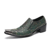 AOMISHOES™_Green_Luxury_Metal_Tip_Shoes_#4054_Party_Wear_AOMISHOES™