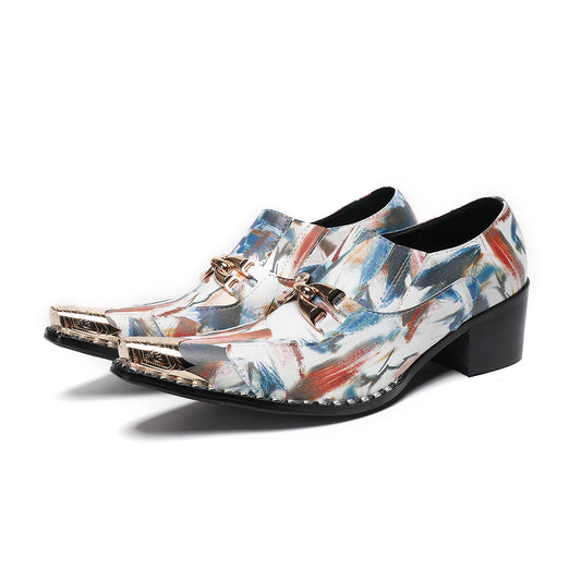 AOMISHOES™_Abstract_Elegant_Metal_Tip_Shoes_#4056_Party_Use_AOMISHOES™