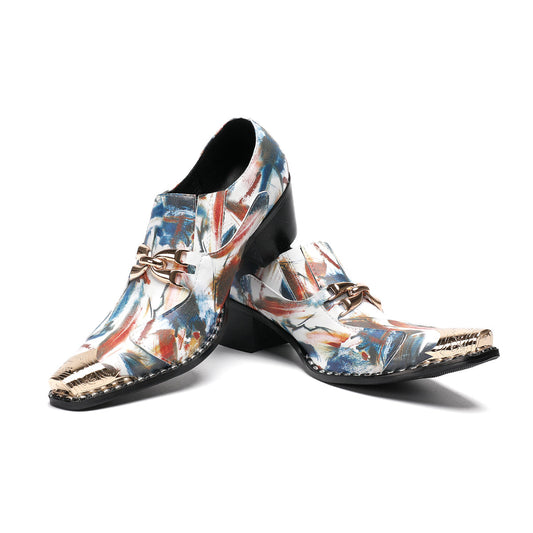 AOMISHOES™_Abstract_Elegant_Metal_Tip_Shoes_#4056_Party_Use_AOMISHOES™