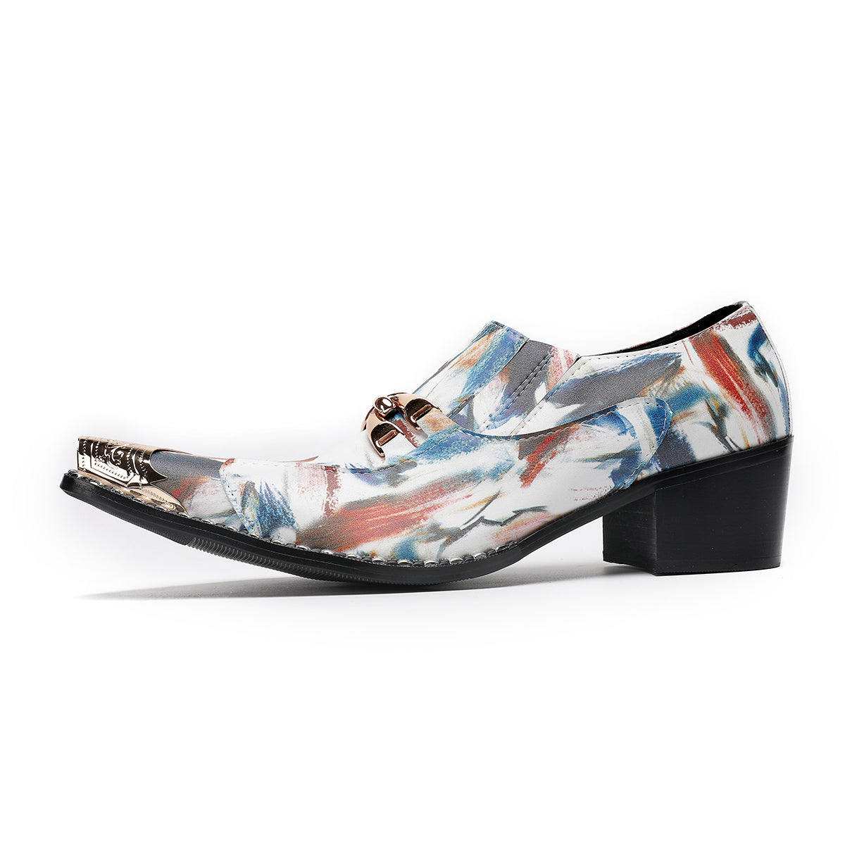 AOMISHOES™_Abstract_Elegant_Metal_Tip_Shoes_#4056_Party_Use_AOMISHOES™