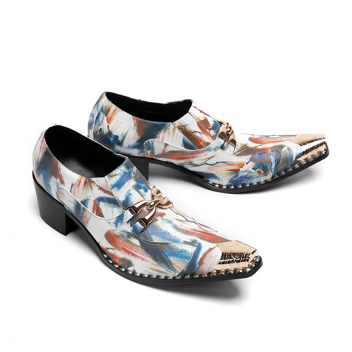 AOMISHOES™_Abstract_Elegant_Metal_Tip_Shoes_#4056_Party_Use_AOMISHOES™