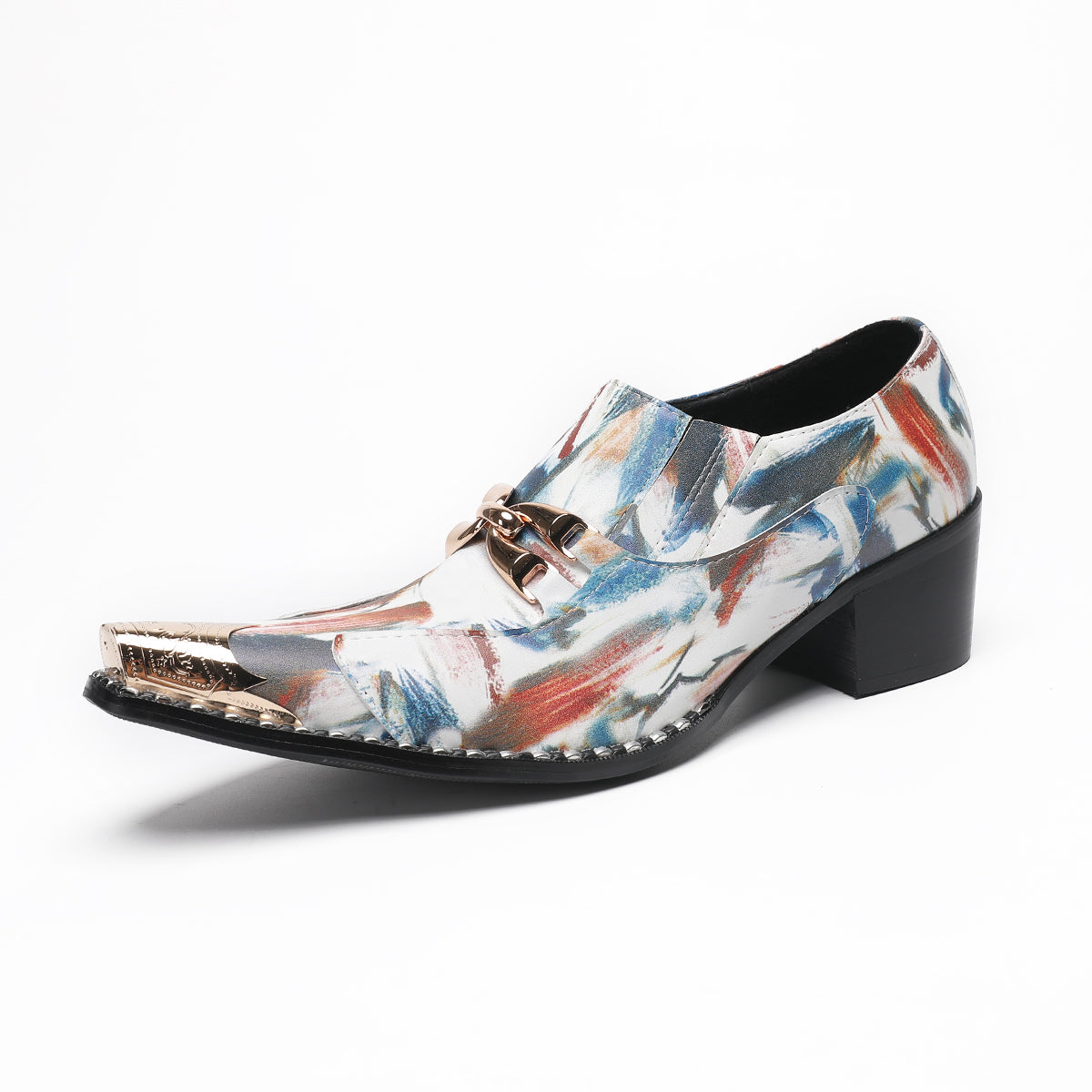 AOMISHOES™_Abstract_Elegant_Metal_Tip_Shoes_#4056_Party_Use_AOMISHOES™