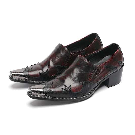 AOMISHOES_Crimson_Luxury_Metal_Tip_Shoes_4057_Party_Wear