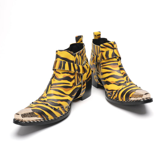 AOMISHOES_Zebra_Fashion_Metal_Tip_Boots_4062_Party_Wear_AOMISHOES