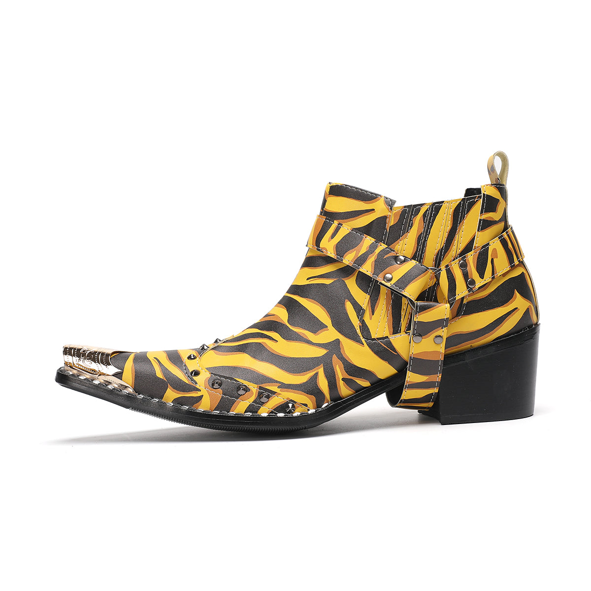AOMISHOES_Zebra_Fashion_Metal_Tip_Boots_4062_Party_Wear_AOMISHOES