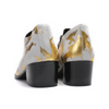 AOMISHOES™ Leche Dorada Metal Tip Shoes 9117