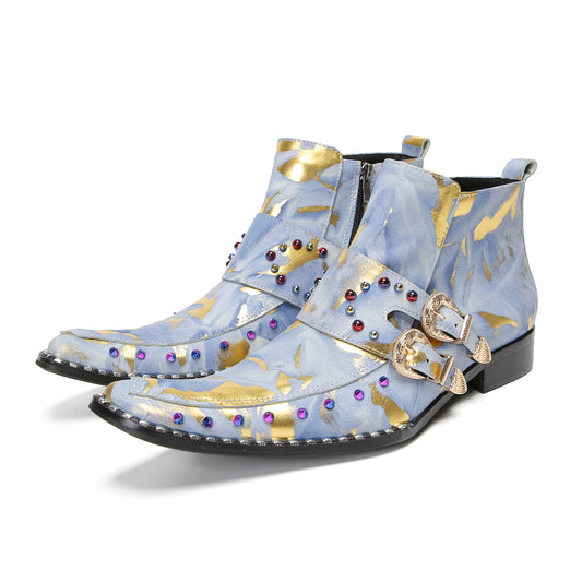 AOMISHOES™ Lago Dorato Ankle Boots 9140