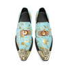 AOMISHOES™ Cielo Blu Metal Tip Shoes 9143