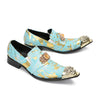 AOMISHOES™ Cielo Blu Metal Tip Shoes 9143